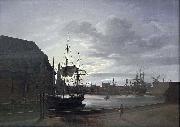 Johan Christian Dahl Frederiksholms Canal in Copenhagen with Christian IV's Brewery Sweden oil painting artist